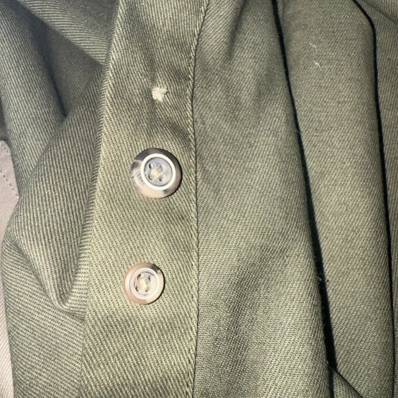 Racks & Reels Mens Quilted Shoulder Utility Shirt Large Olive Beige - Picture 6 of 7